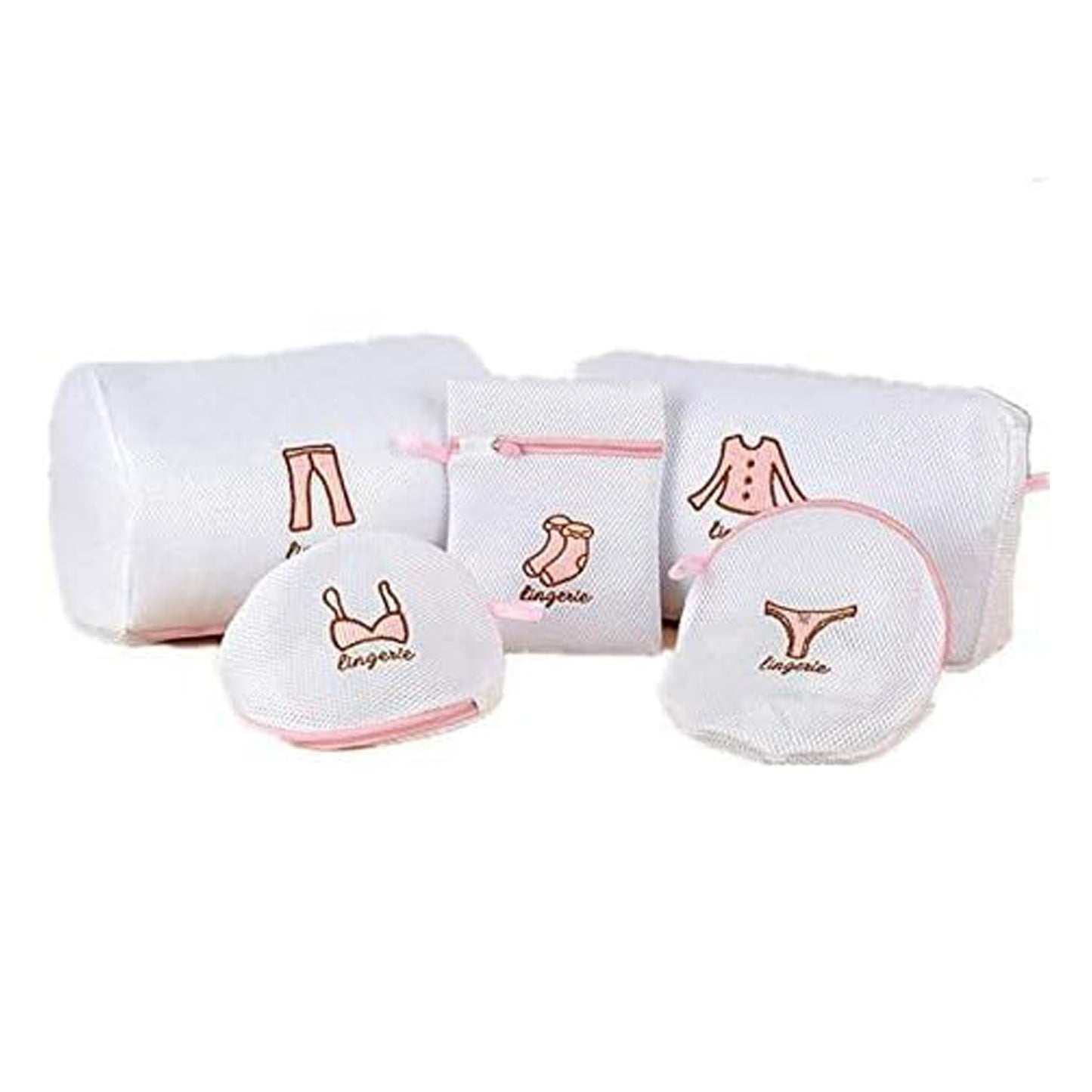Set of 5 Wash Bag for Laundry,Blouse, Hosiery, Stocking, Underwear, Bra and Lingerie