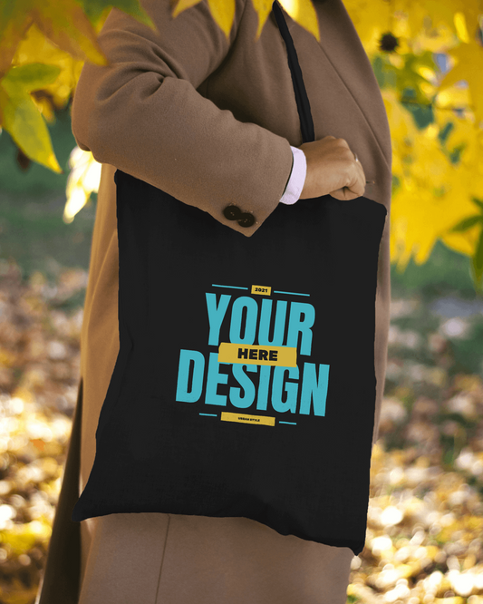 Personalized Shopping Tote Bag | Black