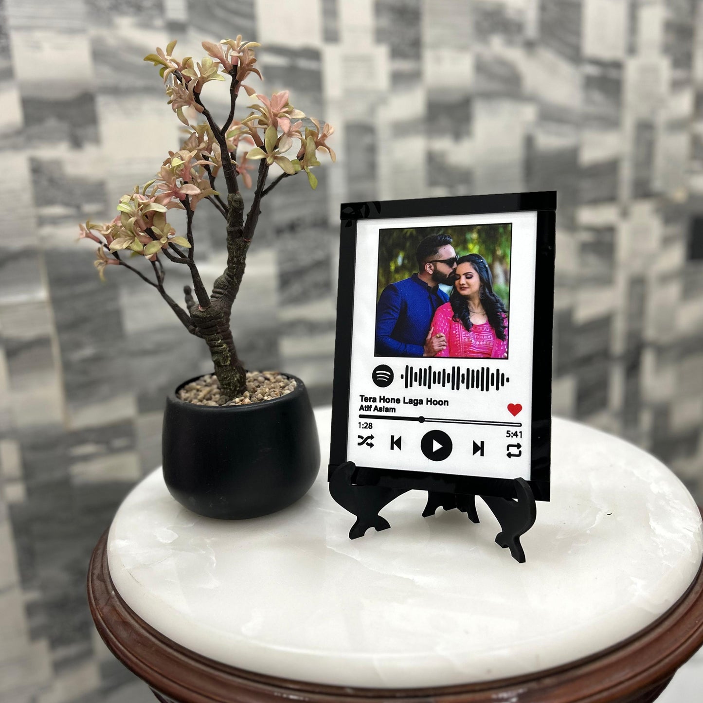 Acrylic spotify tile with 3D border
