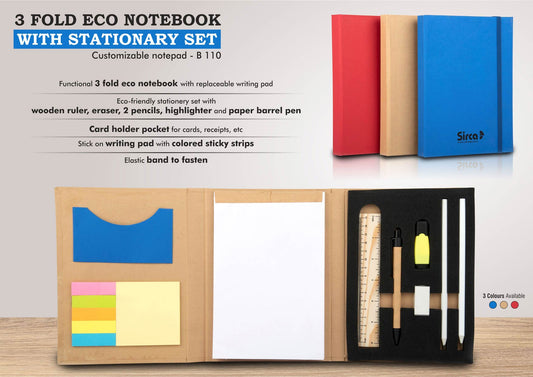 3 Fold eco notebook