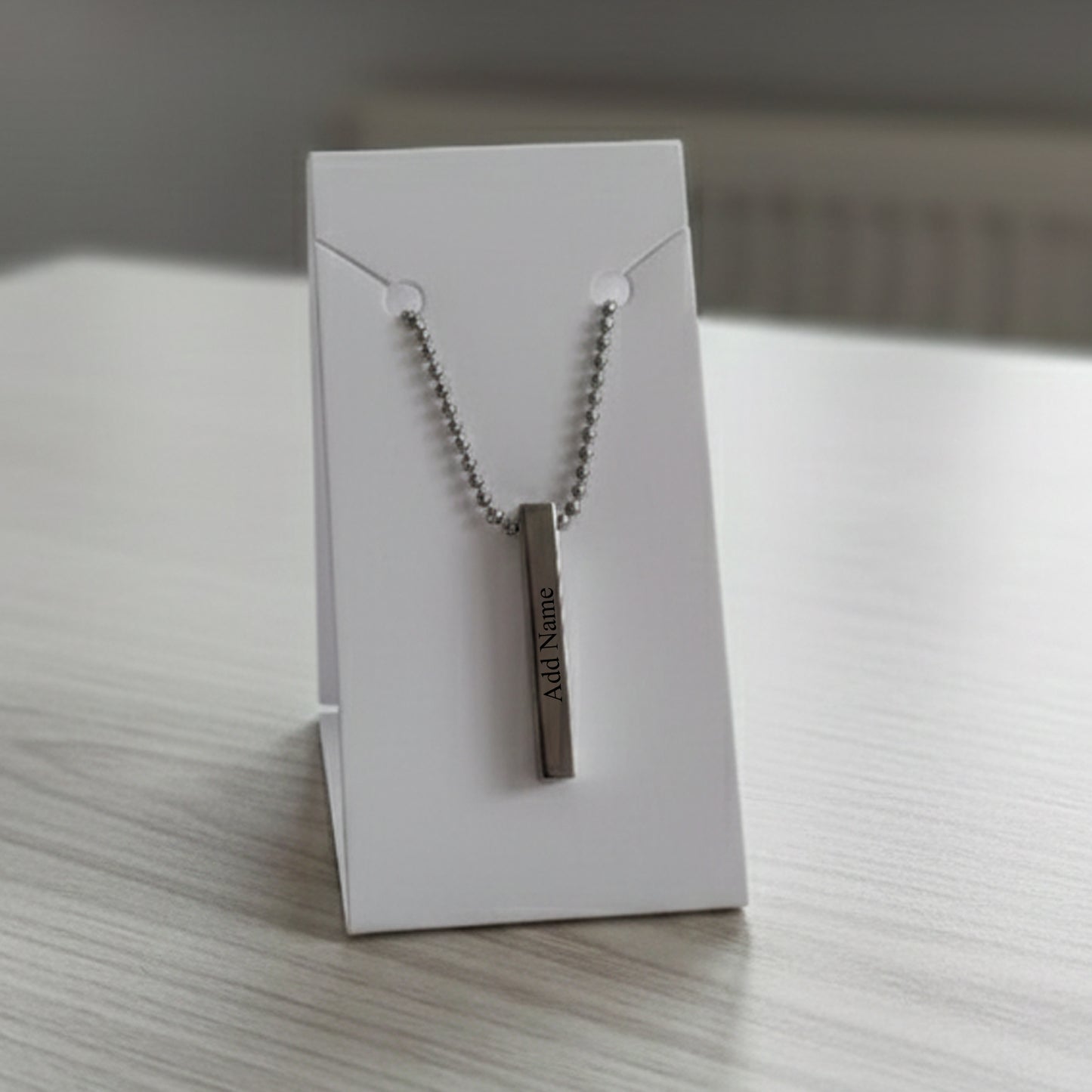 Customized Bar Pendant | Silver