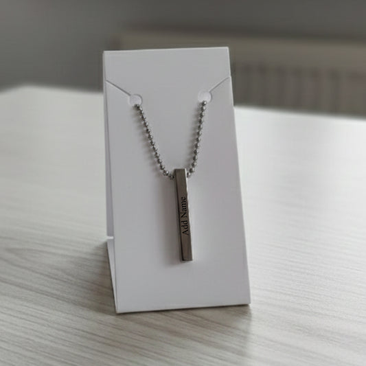 Customized Bar Pendant | Silver