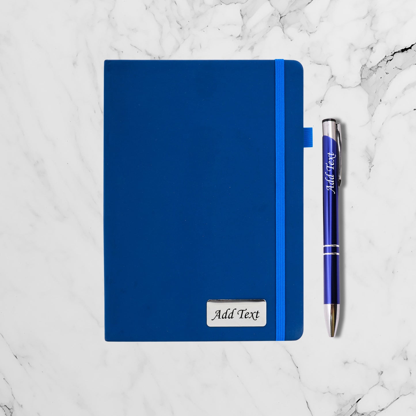 Personalized Diary & Pen Set | Blue
