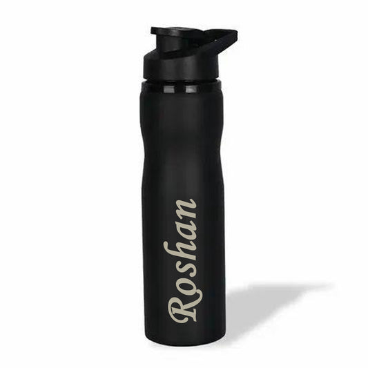 Personalized Black Steel Bottle