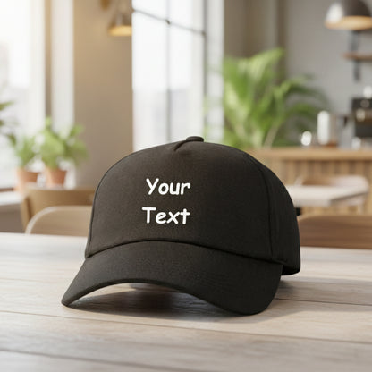 Your Name/Text | Black Printed Cap