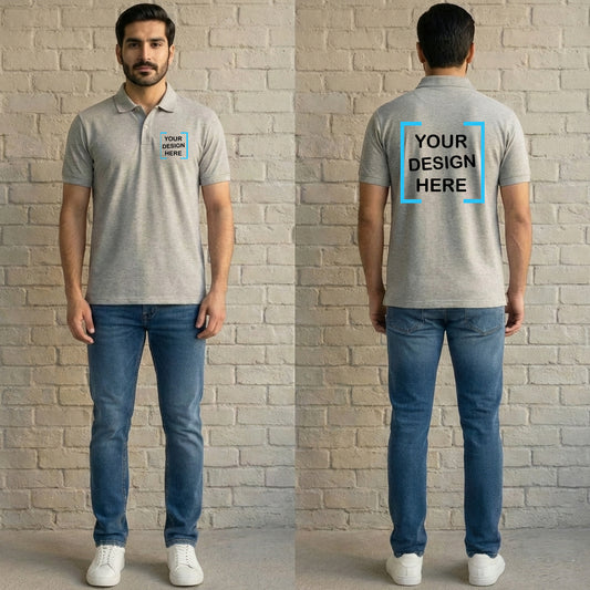 CUSTOMIZED POLO T-SHIRT | GREY