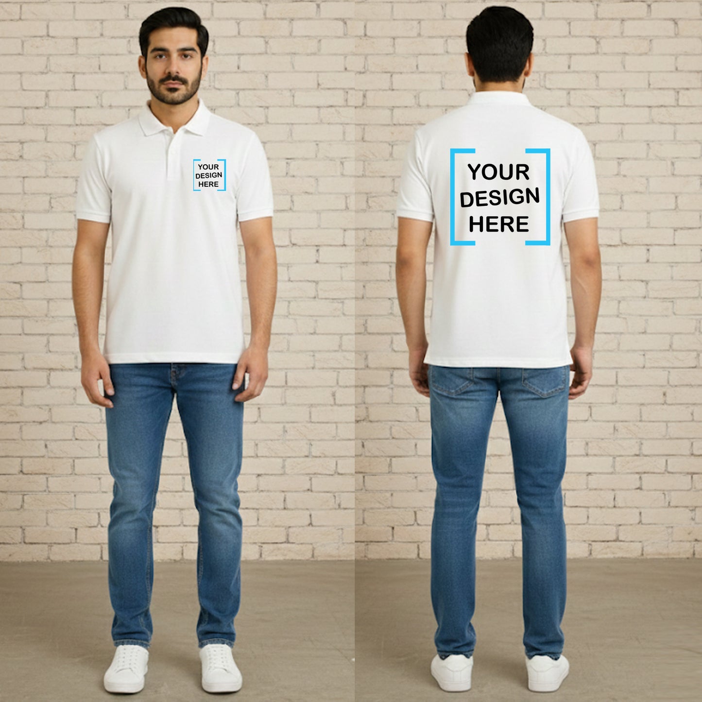 CUSTOMIZED POLO T-SHIRT | WHITE