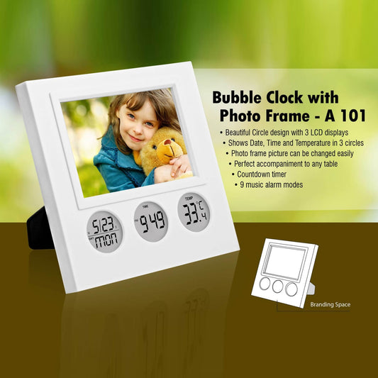 Bubble Clock Photo Frame