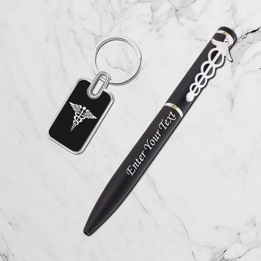 Customized Doctor Pen and Keychain Set