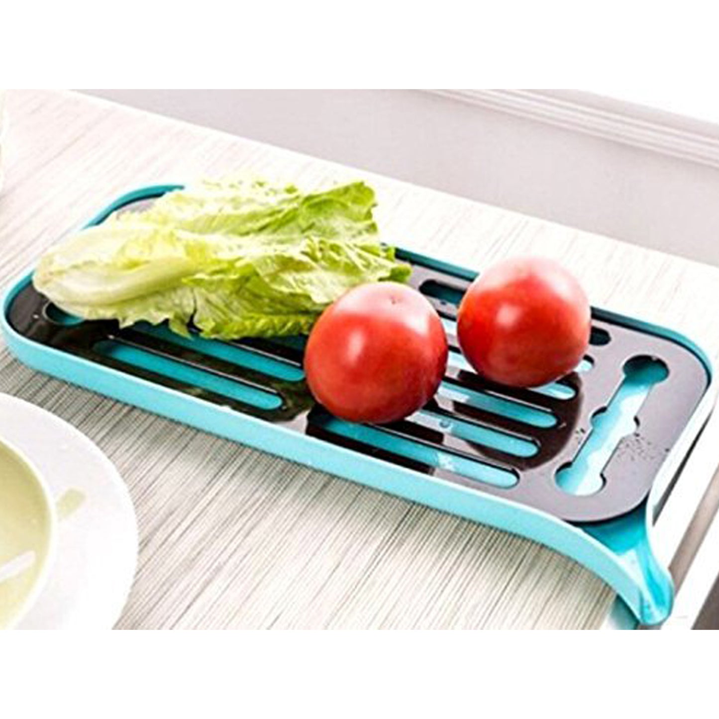 Multifunctional Double Layer Kitchen Drain Shelf Sink Draining Rack Tray Dish Bowl Storage Holder Vegetable Fruits Draining Board