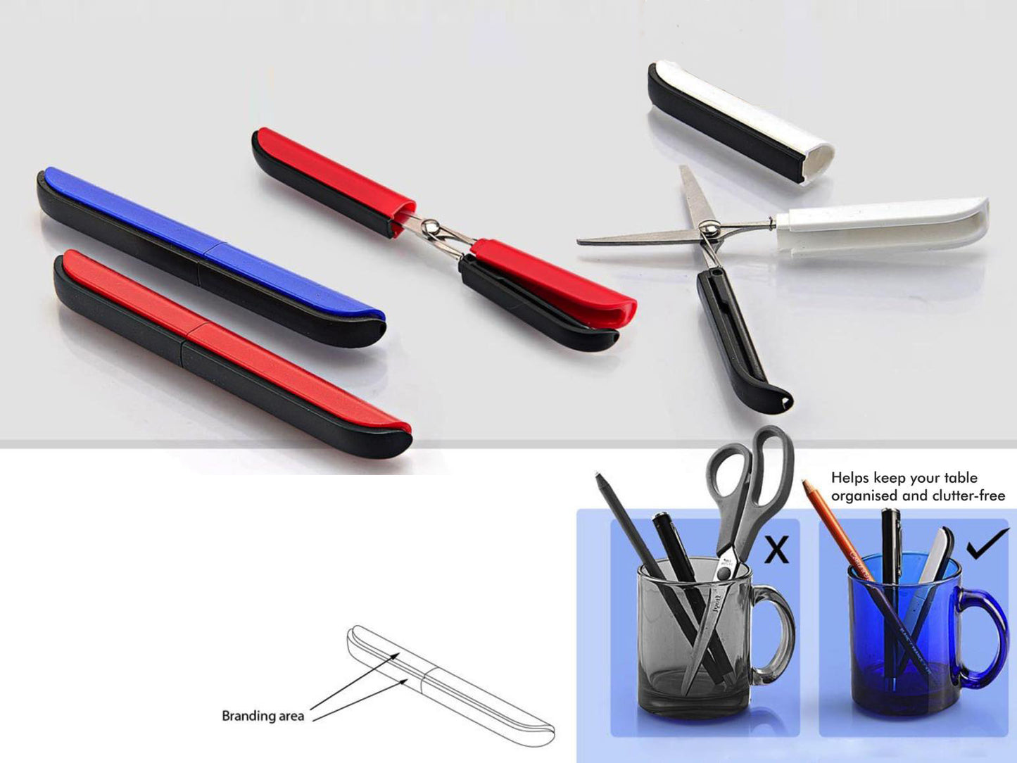 Folding Compact Scissors | Blue