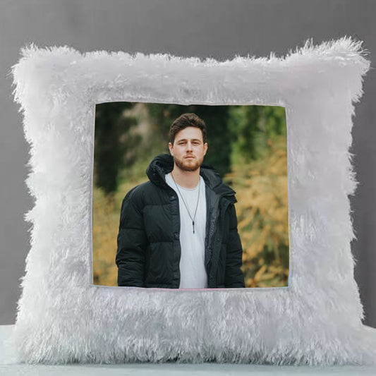 Fur Cushion 16x16 inches | White
