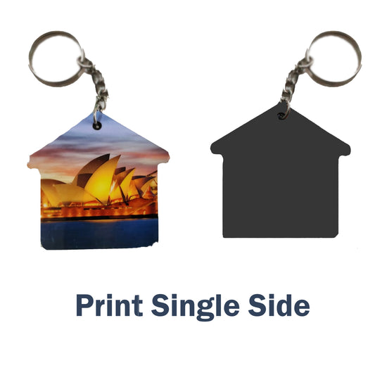 Customize  Key Chain Hut Double Side Print | Any Photo/Logo can be printed
