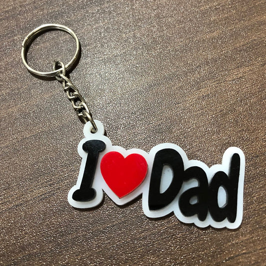 I Love Dad keychain