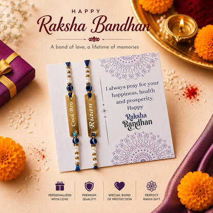 Personalized Evil Eye Rakhi (Pack of 2)
