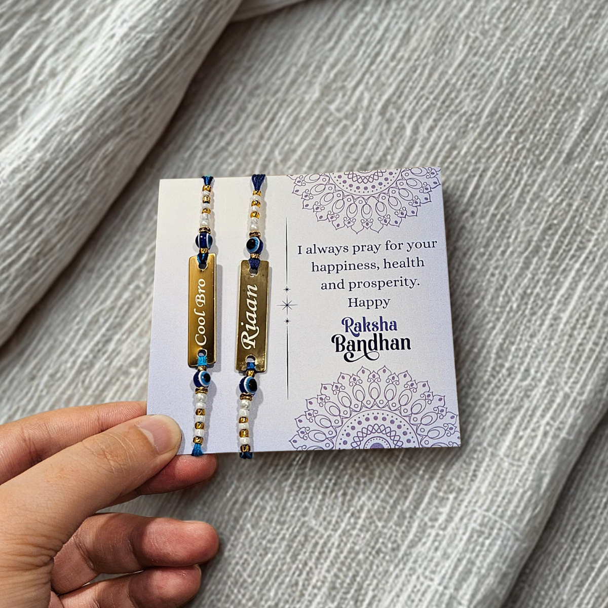 Personalized Evil Eye Rakhi (Pack of 2)