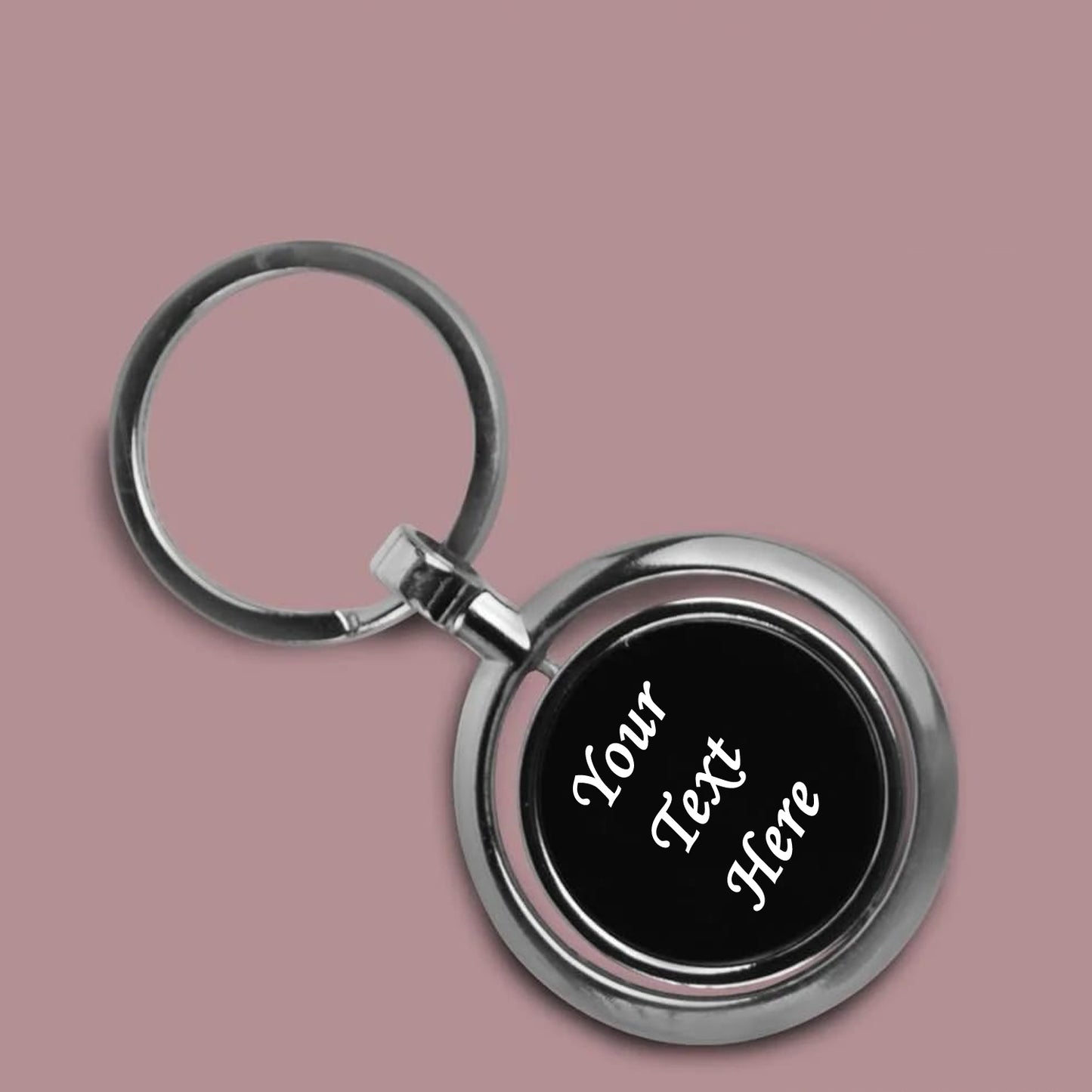 Metal keychain Round