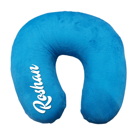 Royal Blue Foam U Shape Neck Pillow (Blue)