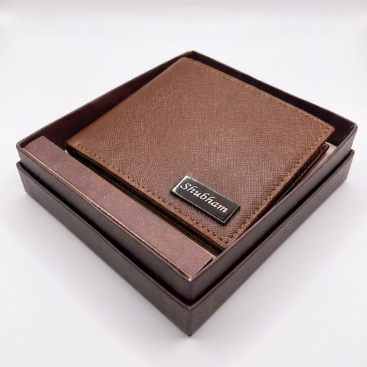 Personalized Brown Name Wallet (Men's)