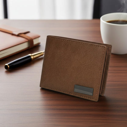 Personalized Brown Name Wallet (Men's)