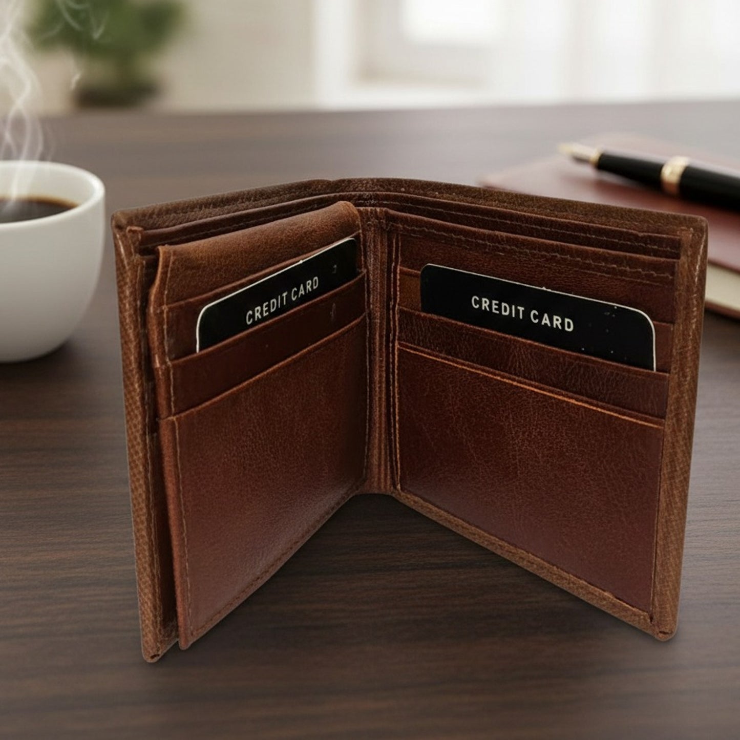 Personalized Brown Name Wallet (Men's)