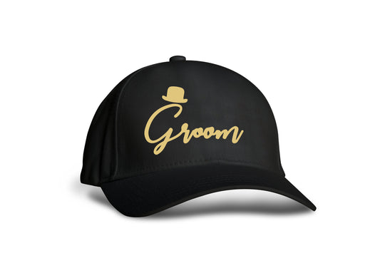 Groom | Black Printed Cap