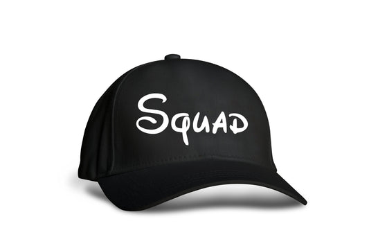 Squad | Black Printed Cap