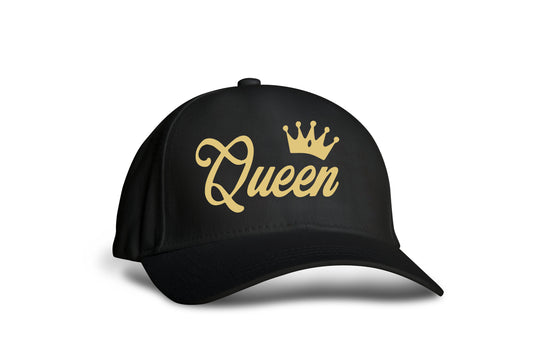 Queen | Black Printed Cap