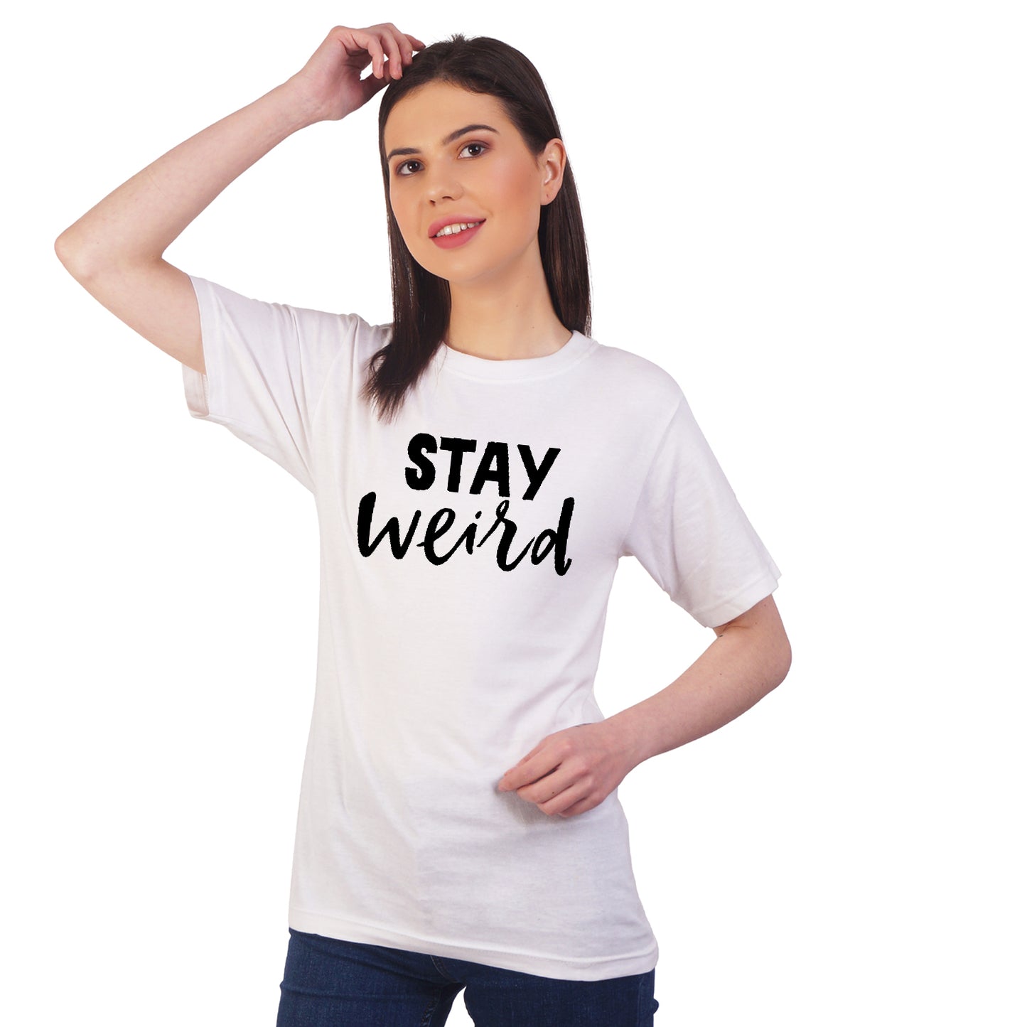 Stay Weird cotton T-shirt | T017