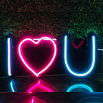 I Love you blinking neon sign 6x12 inches