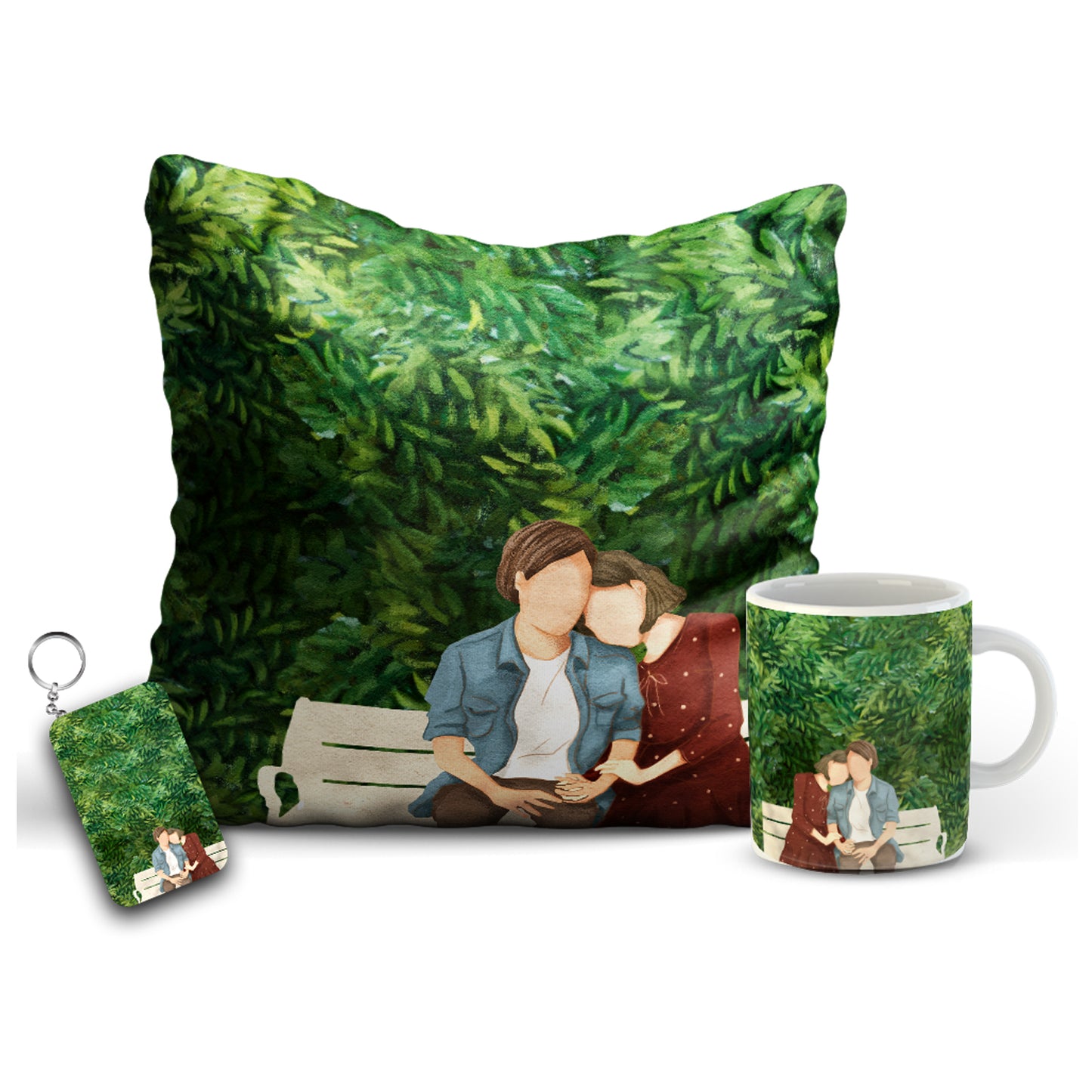 Couple sitting in garden printed Gift Combo