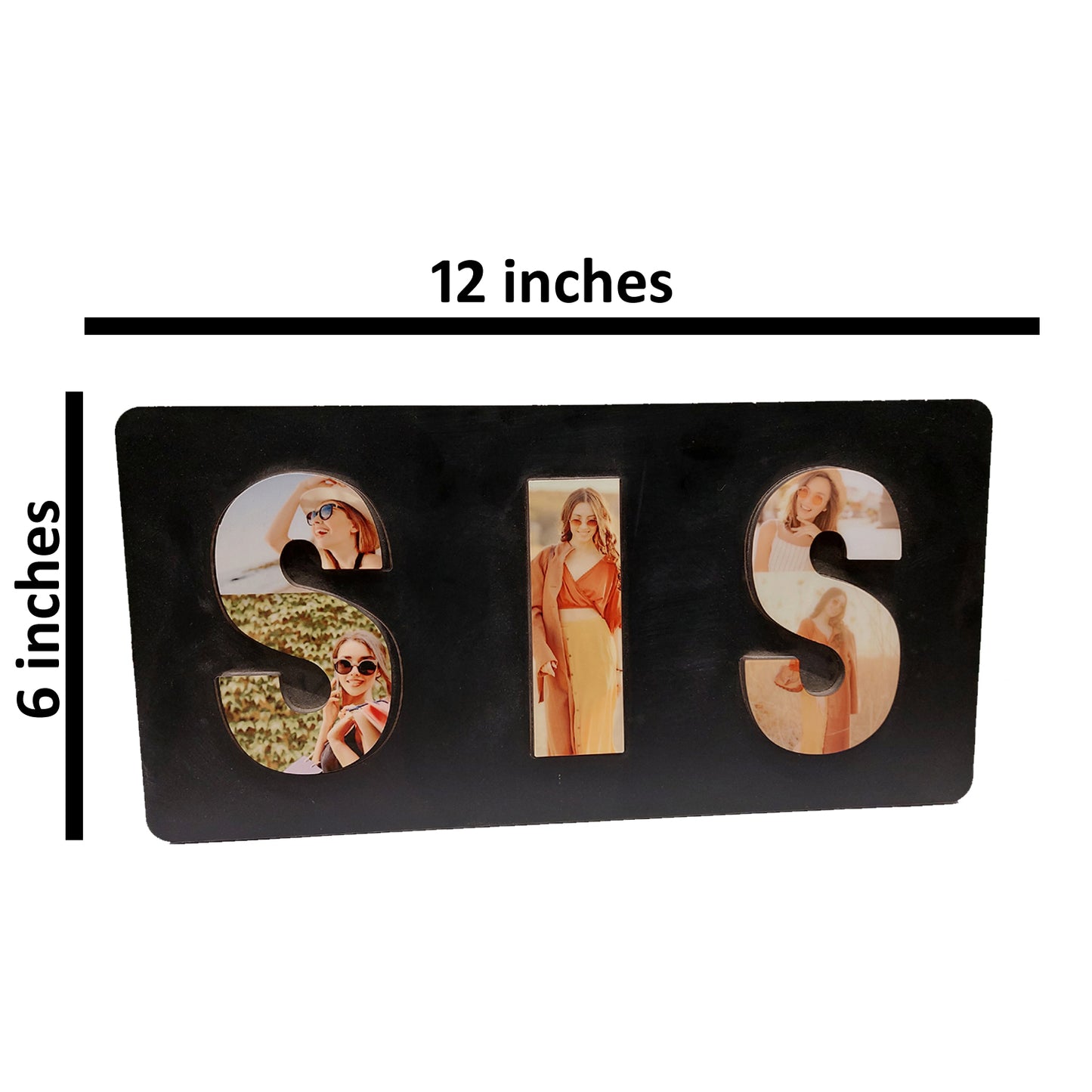 Personalized SIS Frame 6X12 inches | Gifts for sister