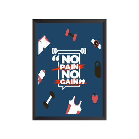 No Pain No Gain Wall Frame | PF025