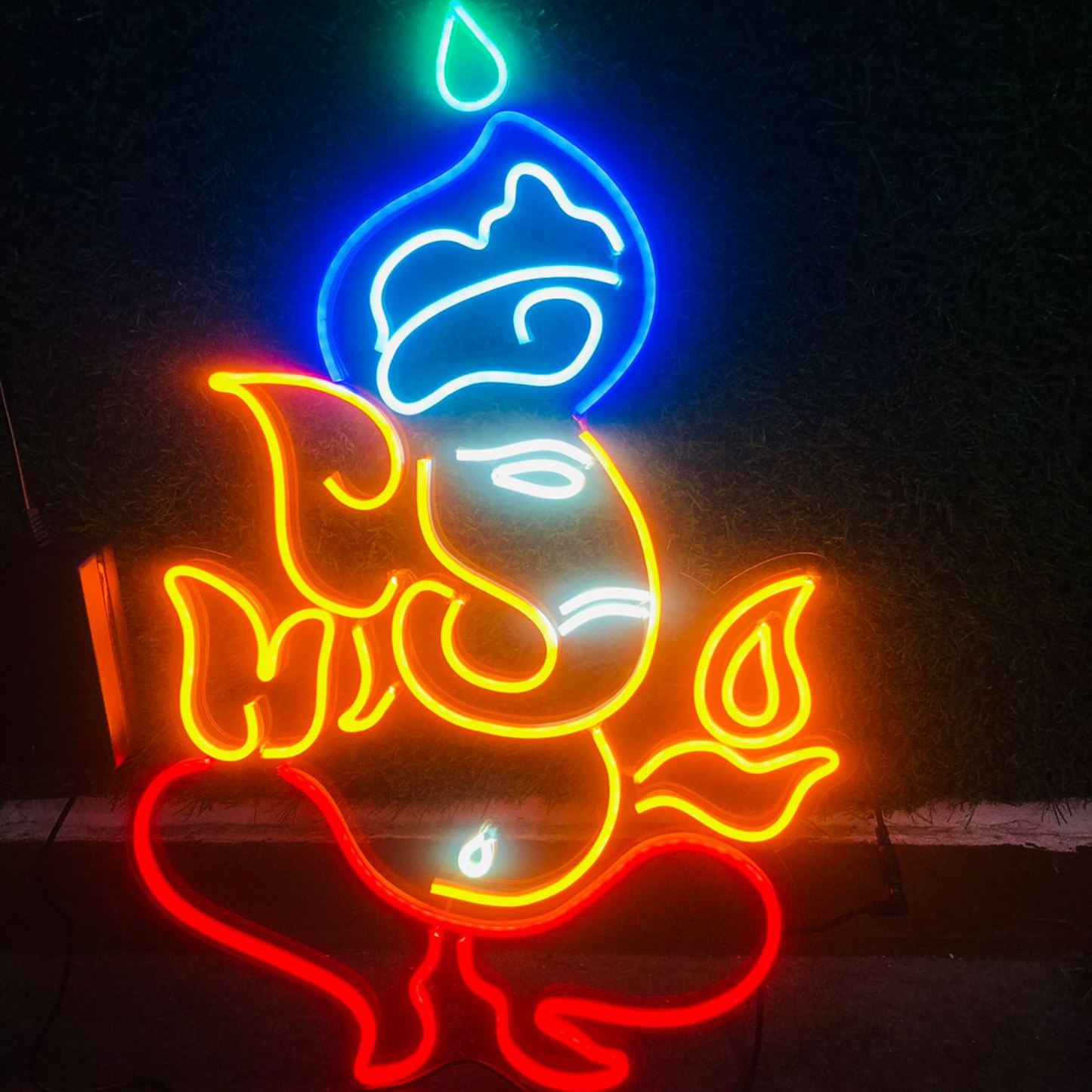 Lord Ganesha Neon LED Frame