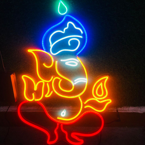 Lord Ganesha Neon LED Frame