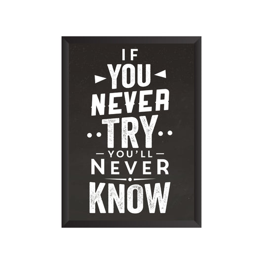 If you never Try you'll never Know Wall Frame | PF031