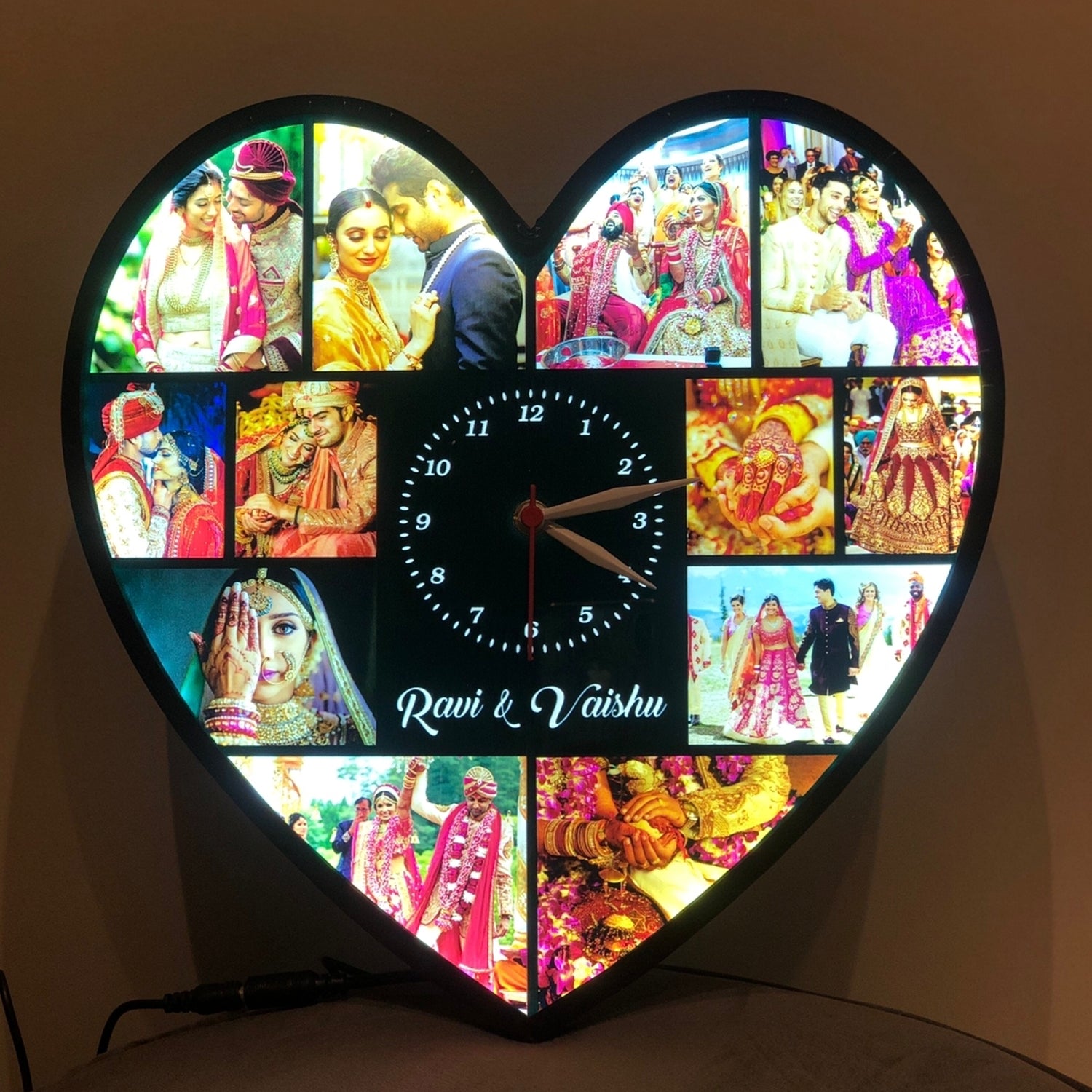Premium customized LED wall clock – QuirkyGifts