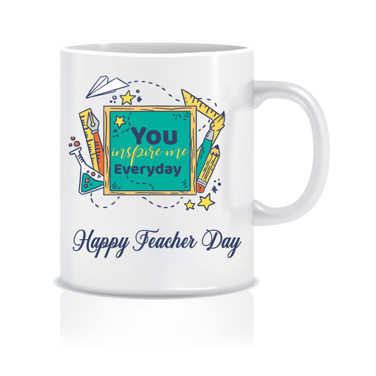 You Inspire Everyday Happy Teacher Day Ceramic Coffee Mug | ED1503