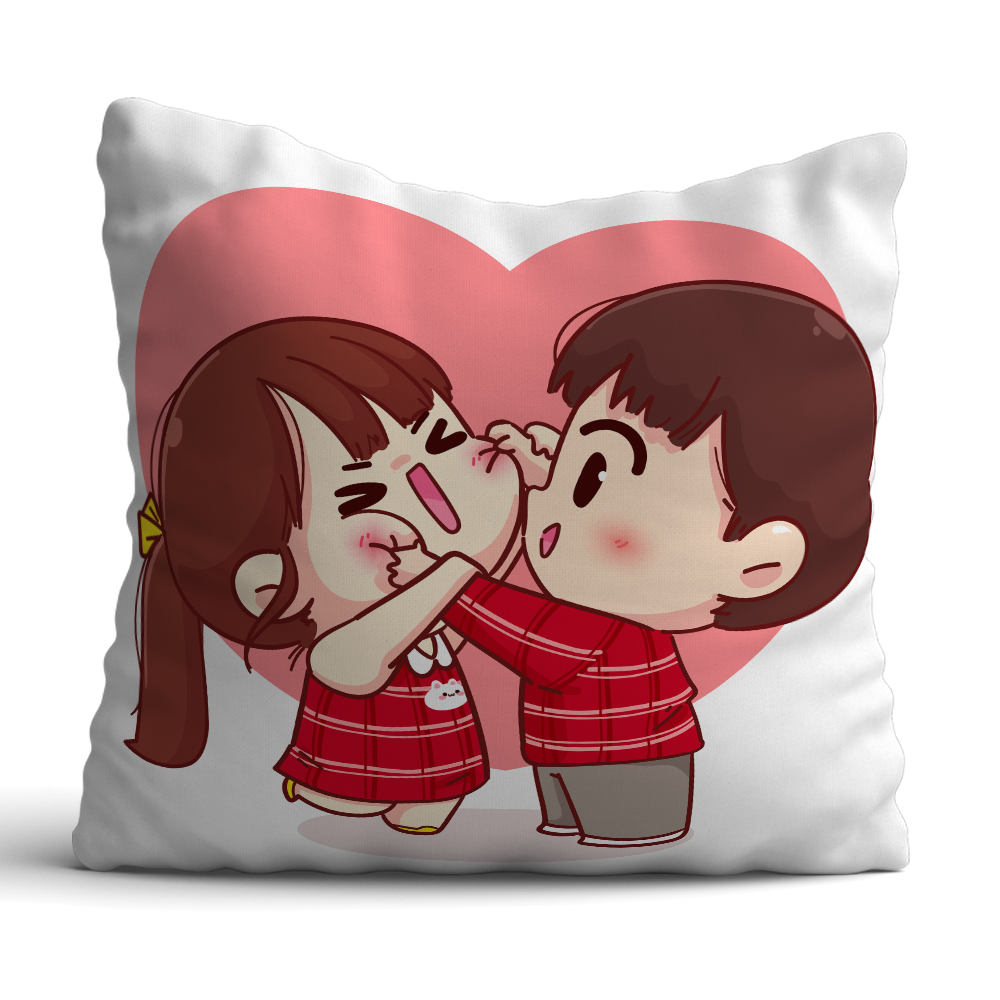 Cute Couple 12x12 Cushion with filler