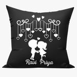 black personalized cushions online