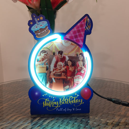 Happy Birthday Neon Table Frame