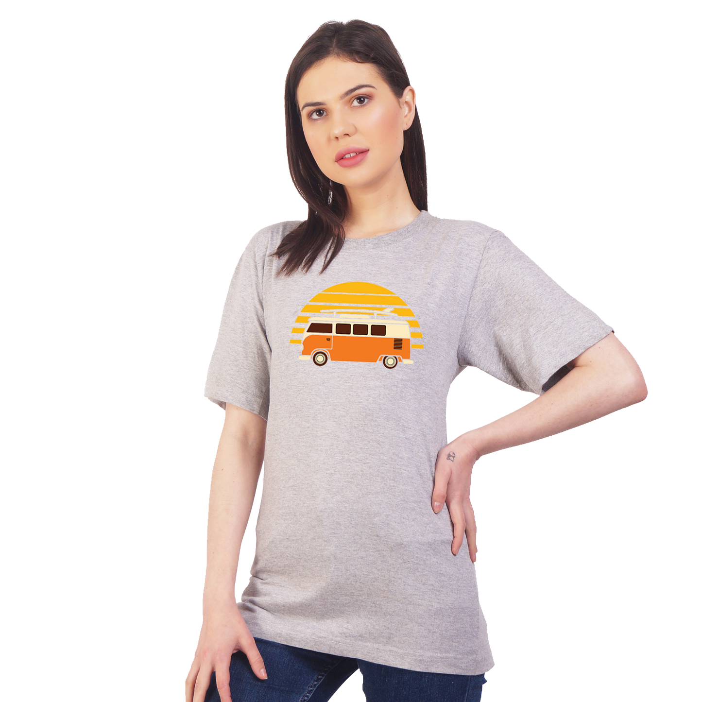 Bus Print cotton T-shirt | T138