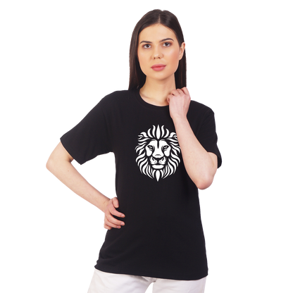 Lion Print cotton T-shirt | T100