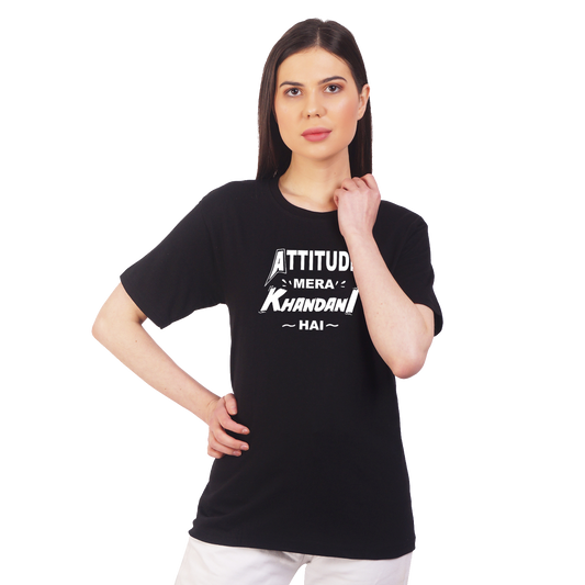 Attitude mera Khandani Hai cotton T-shirt | T110