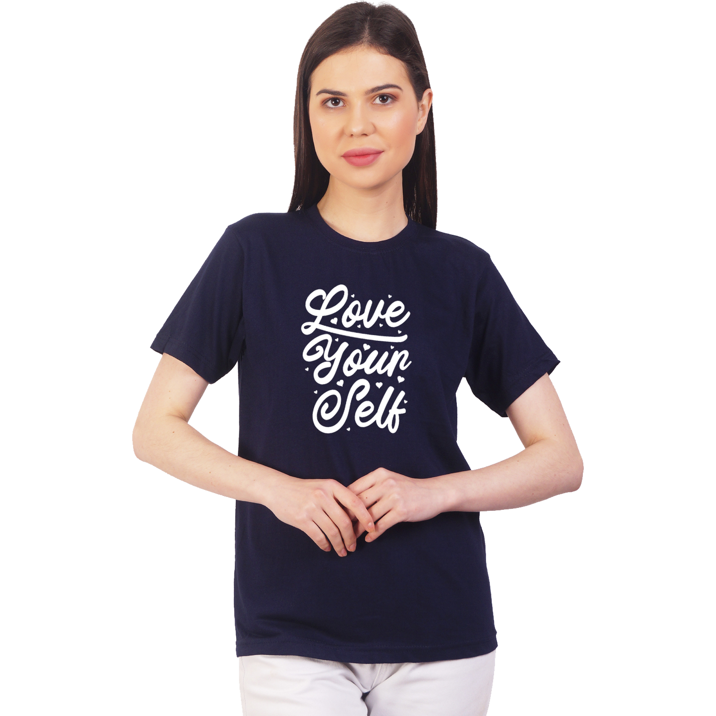 Love Yourself Print cotton T-shirt | T102