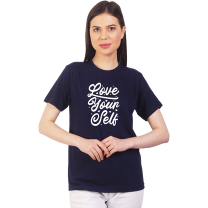 Love Yourself Print cotton T-shirt | T102