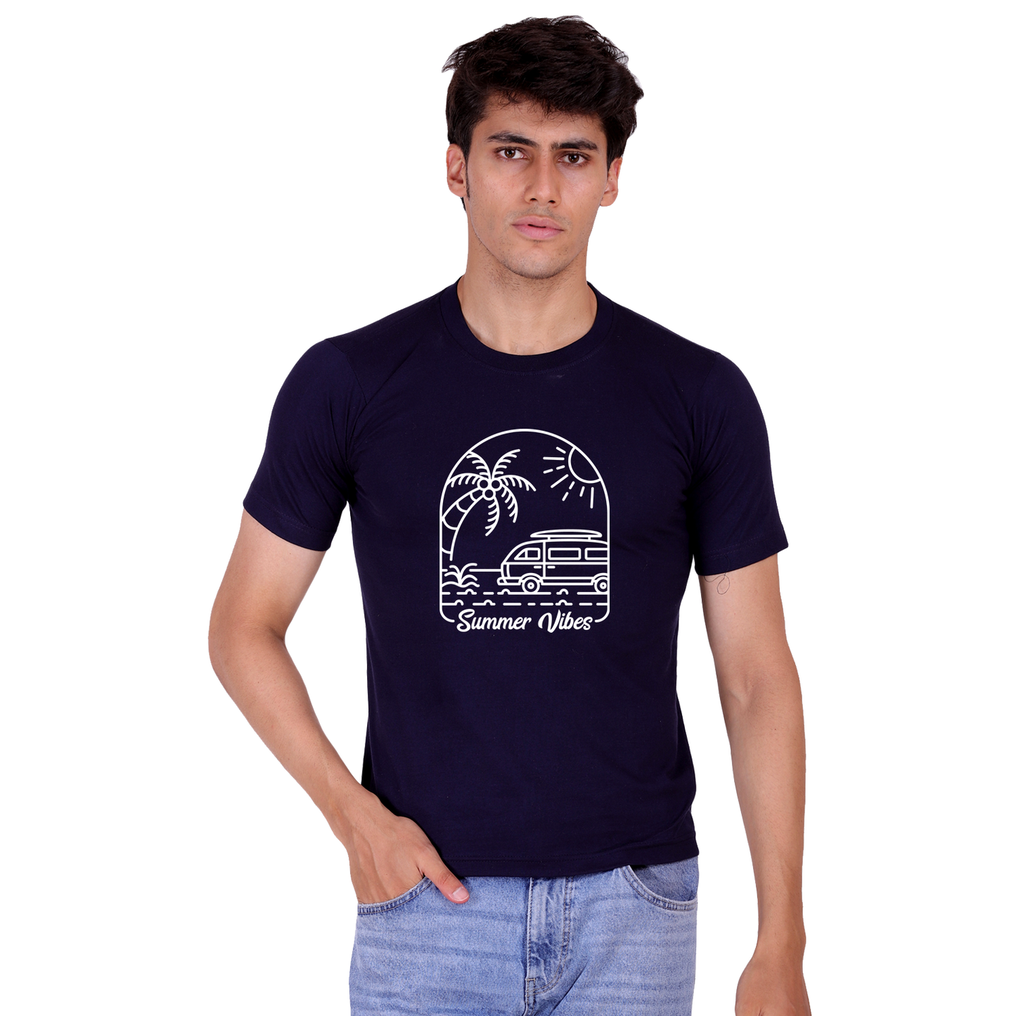 Summer Vibes Print cotton T-shirt | T134