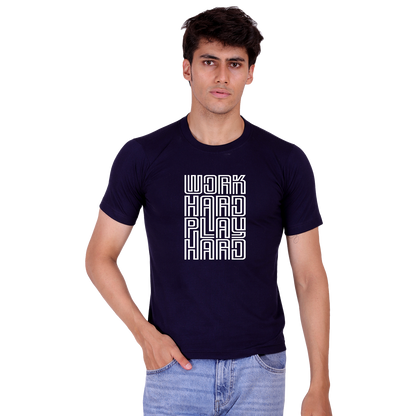 Work Hard Print cotton T-shirt | T107