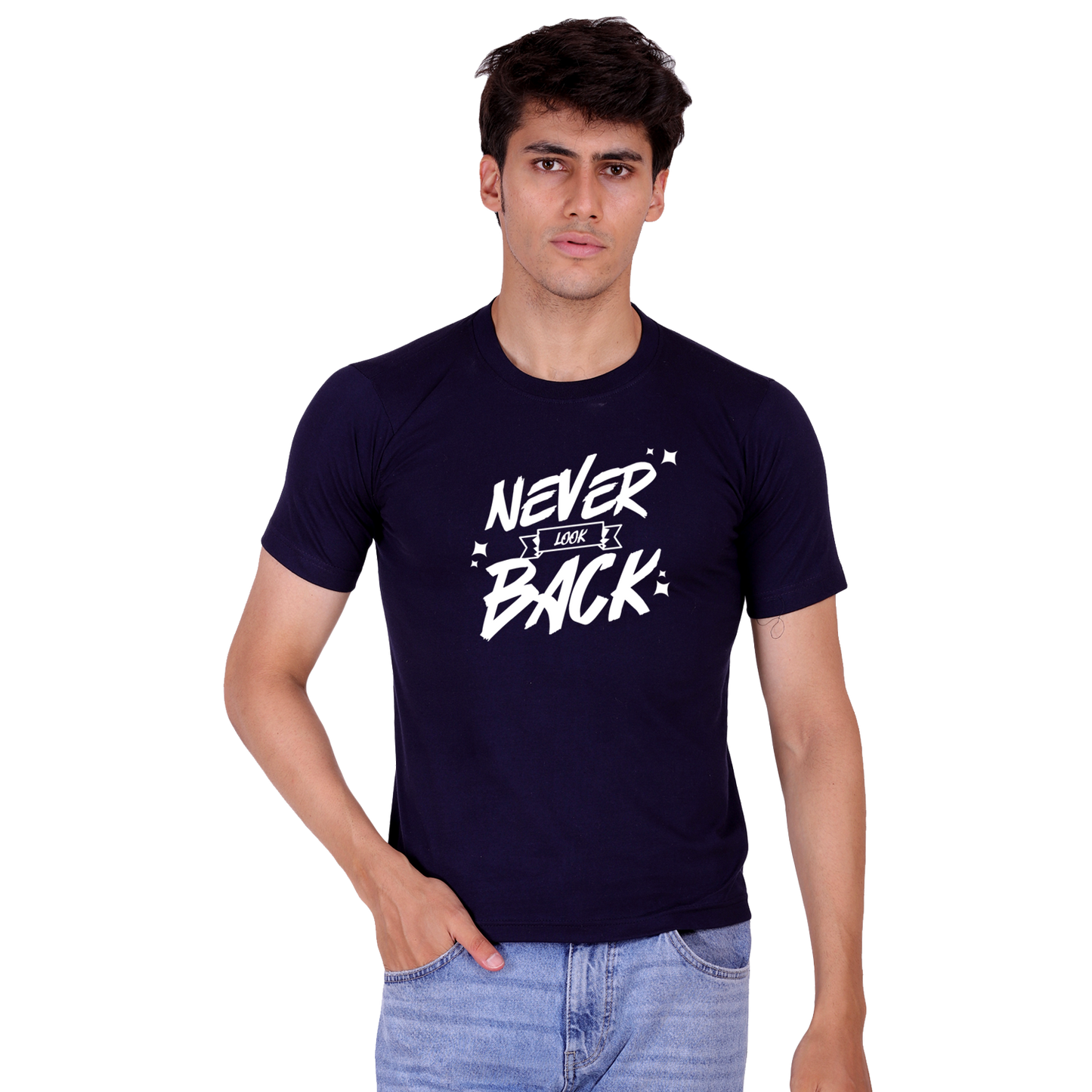 Never Look Back Print cotton T-shirt | T103