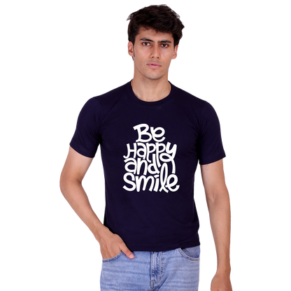 Be Happy & Smile cotton T-shirt | T076